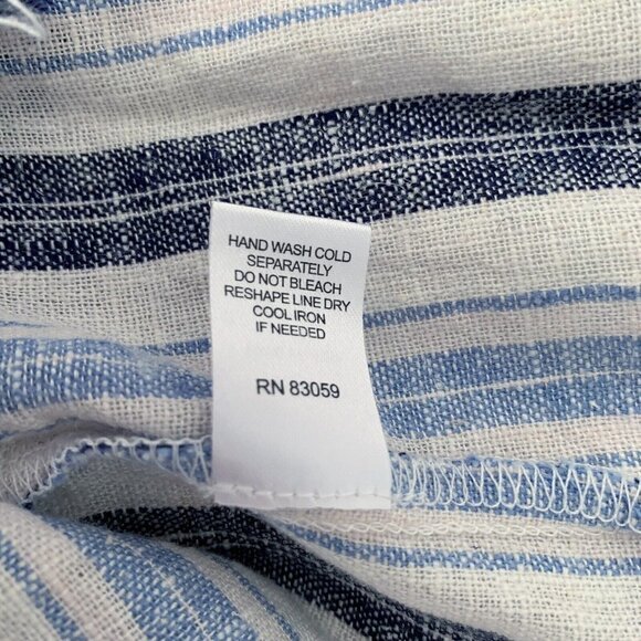 Drew Stella Linen Tank Top Small Striped Sleeveless - Picture 7 of 8